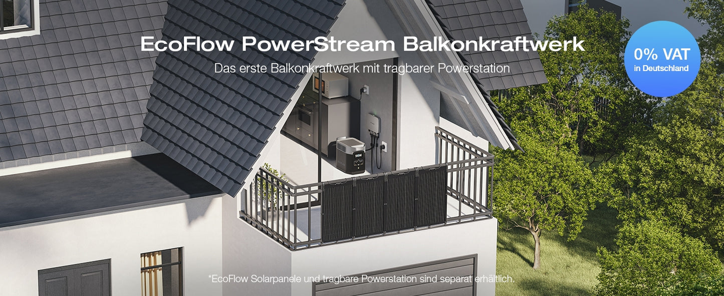 EcoFlow PowerStream Mikrowechselrichter 800W, Intelligenter Solar-Wechselwechsel
