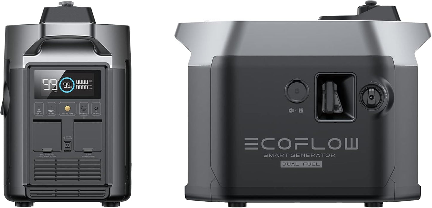 ECOFLOW Dual Fuel Smart Generator Set DELTA Pro tragbare Powerstation 3,6 kW Solargenerator + EcoFlow Powerstream 800 Watt Inselanlage 0 % MwSt.