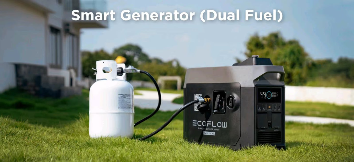 ECOFLOW Dual Fuel Smart Generator Set DELTA Pro tragbare Powerstation 3,6 kW Solargenerator + EcoFlow Powerstream 800 Watt Inselanlage 0 % MwSt.
