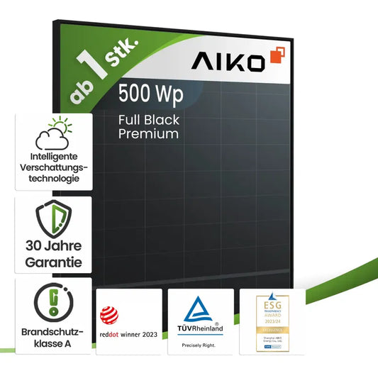 Aiko 500Wp A-MAH60Db Neostar 2S+ Glas-Glas Fullblack Gen.2