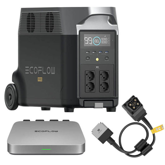 EcoFlow DELTA Pro tragbare Powerstation 3,6 kW Solargenerator für Zuhause Camping - 0 % MwSt.